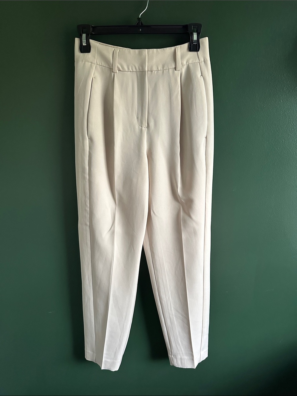 Express Editor Ankle Women's Highrise Trousers in Beige/Cream Size 2
